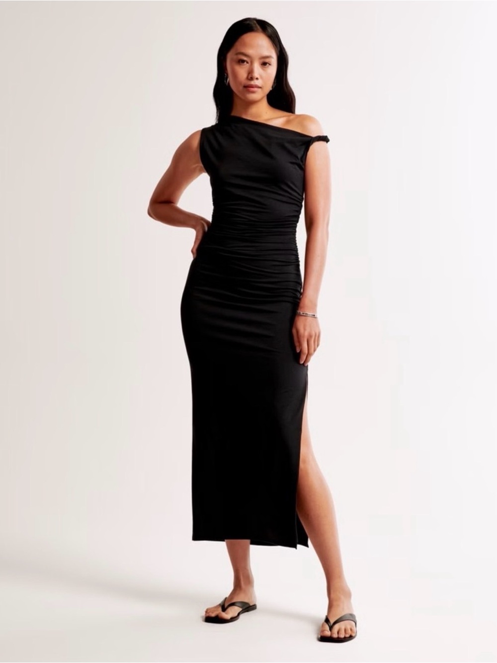 Abercrombie and Fitch Asymmetrical Knit Maxi Dress